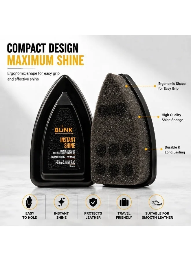 Blink BLINK Instant Shoe Shine Sponge – Premium Shoe Polishing & Leather Shine Tool for Smooth Leather