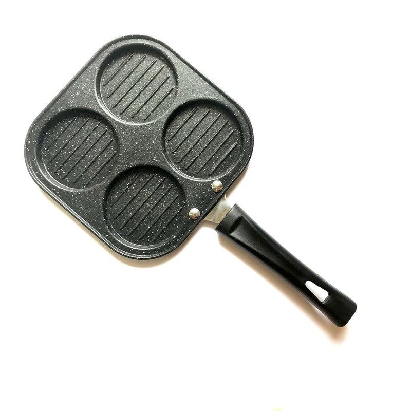 DBY Pancake Pan 4Cup Mold Blini Pan Silver Dollar Breakfast Pan Mini Pancake Maker Fried Egg Cooker Pancake Griddle Plett Pan Breakfast Maker Non Stick Egg Cooker Pan  - Image 1
