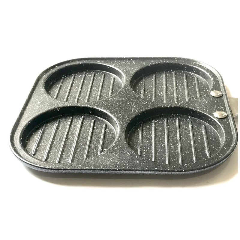 DBY Pancake Pan 4Cup Mold Blini Pan Silver Dollar Breakfast Pan Mini Pancake Maker Fried Egg Cooker Pancake Griddle Plett Pan Breakfast Maker Non Stick Egg Cooker Pan  - Image 4