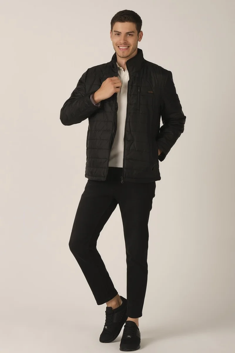الكسندر جاردي Stand Collar Quilted Coat (E19-78001)