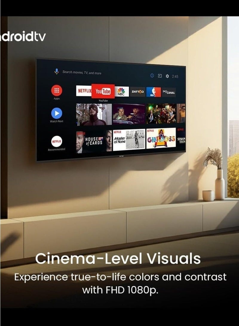 H2O 50-Inch Frameless Smart LED TV – Model H2LED5332S | FHD Android 14 Television with Google Assistant, Chromecast Built-In, Voice Remote Control, HDR10 Display & Wi-Fi Connectivity - Image 5