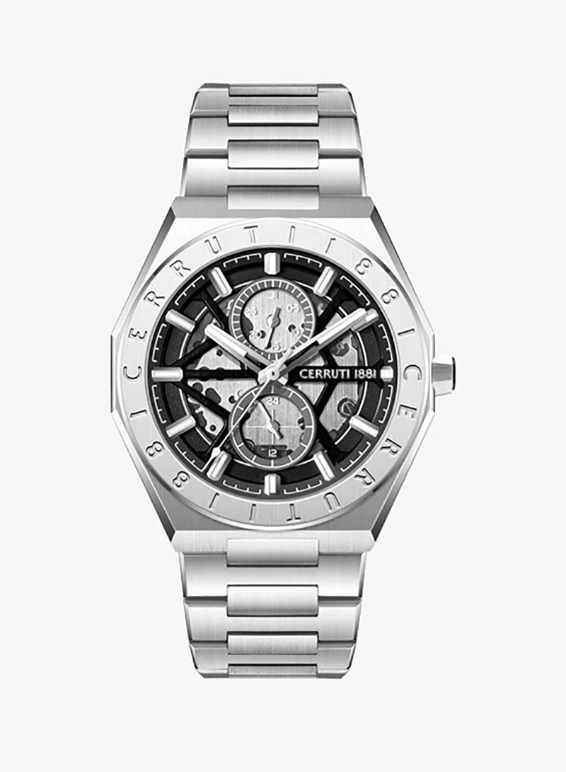 Ravello Black Dial, Stainless Steel Bracelet, Multifunction Watch for Men, 42mm
