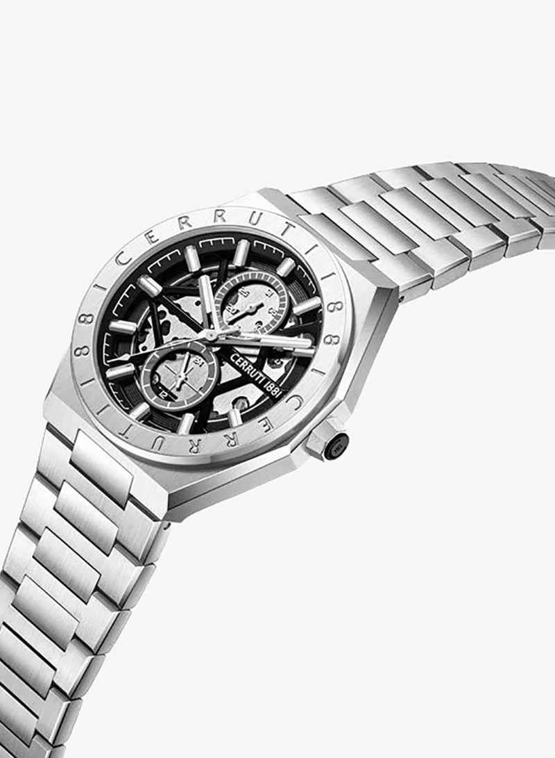 CERRUTI 1881 Black Ravello Black Dial, Stainless Steel Bracelet, Multifunction Watch for Men, 42mm for Men | Best Price UAE