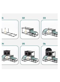 Cat Tree Super Stable Cats Tower House Furniture with Scratching Posts Hammock Cat Bed,Dangling Toy,Climber,Peek Holes,Jungle Extra Thick Plastic Tube,Comfortable Flannel - pzsku/Z284DE33FF22722322A78Z/45/_/1725515987/ba442c3e-634f-4470-b79e-1ae9d53a3708