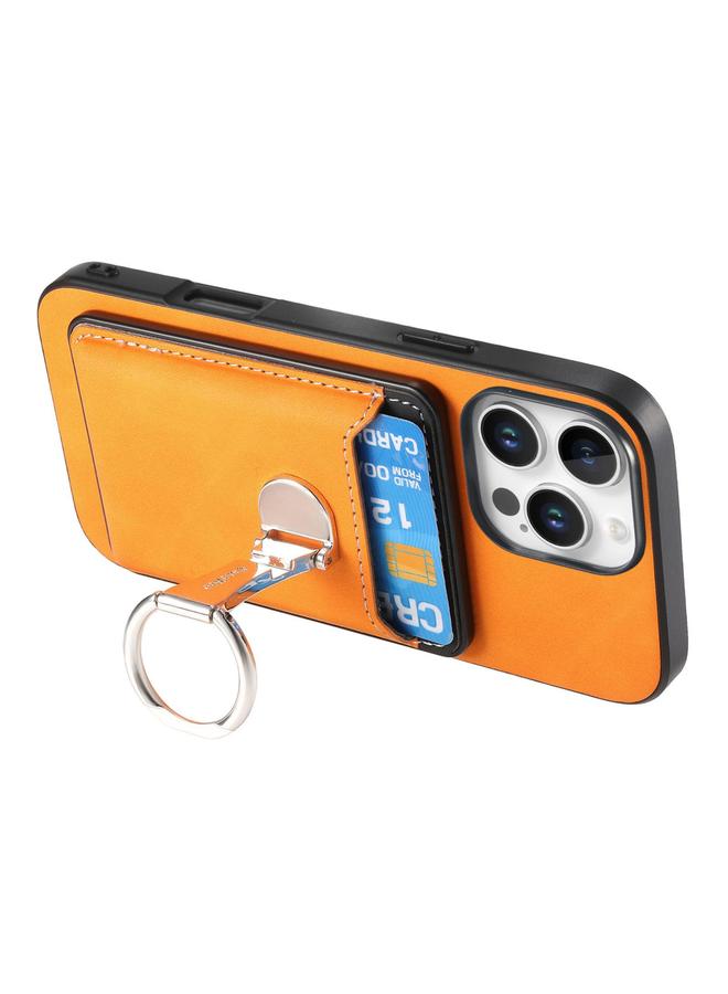 زبون جراب هاتف iPhone 13 Pro بتصميم كلاسيكي قابل للطي وحامل بطاقات وحافظة MagSafe - Image 3