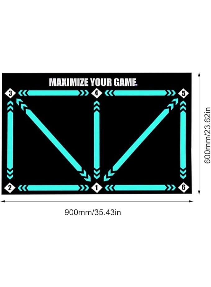 Football Footstep Training Mat, Dribble Silent Sports Auxiliary Props, Football Door Mat Anti-Skid Carpet, Training Pace Ball Control Player Equipment for Football Training - Image 3