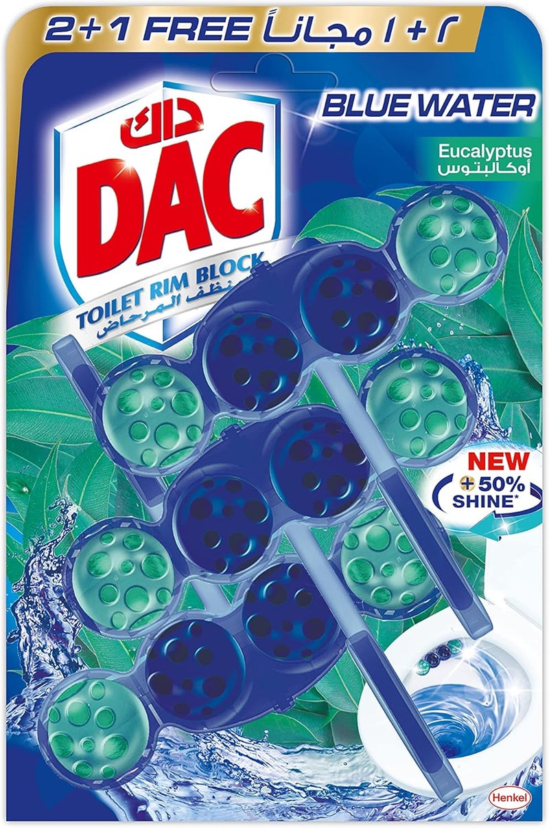 Dac Blue Active Eucalyptus Toilet Blocks, 3 X 50 Gm - Image 1