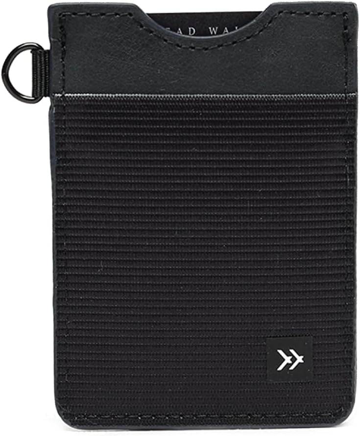Thread Wallets Ultra Slim Minimalist Card Holder Wallet (Black) - Image 1