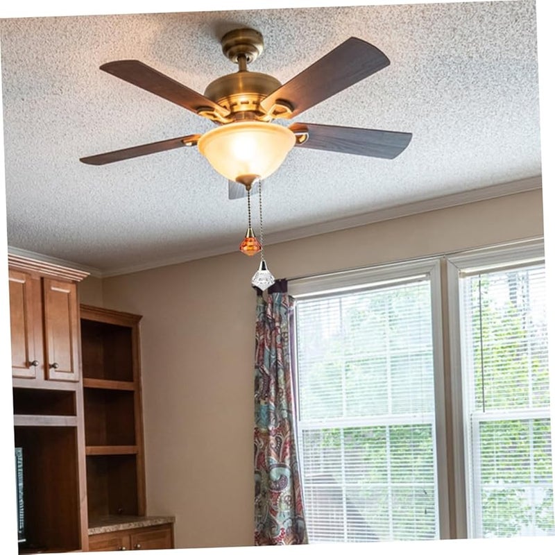 Tehaux 2 حزمة سلسلة سحب من حجر الراين الشفاف لتزيين مصباح ضوء مروحة السقف - Image 5