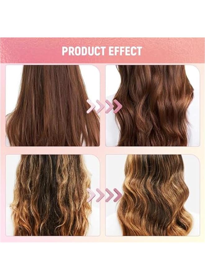 Mini Dual-Purpose Curling Iron, 2024 Curling Iron Portable 2-in-1 Curling Wand and Straightener USB Hair Straightener Curling Iron Cordless Portable Travel Curling Wand for All Hair Types (White) - Image 5