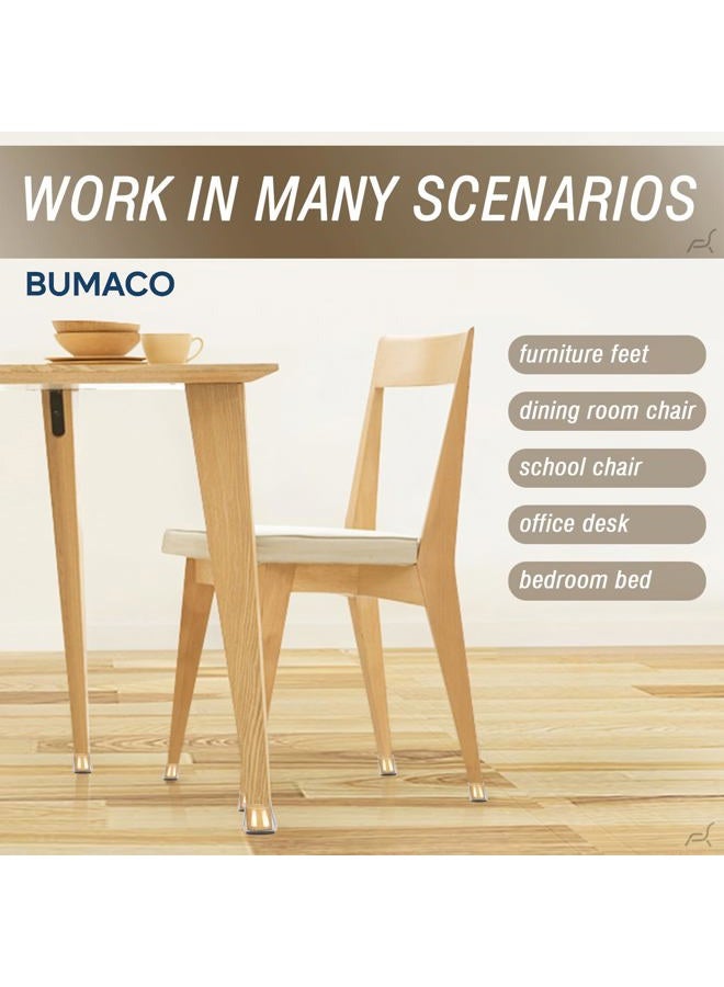 BUMACO Chair Leg Floor Protectors Square Chair Leg Protectors for Hardwood Floors Silicone Pads Covers to Protect Floors Clear-20 Pcs Square L (1-1/16" to 1-5/8") - Image 5