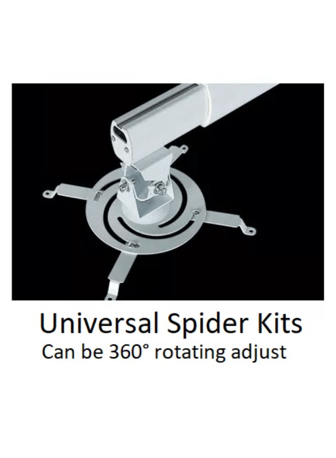 بيتيك حامل جداري لبروجكتر يدعم بروجكترات قصيرة المدى بوزن يصل إلى 40 كجم (88 رطل)، طول قابل للتعديل، دوران 360°، وإدارة للكابلات، أبيض - TF-SM120-W - Image 5