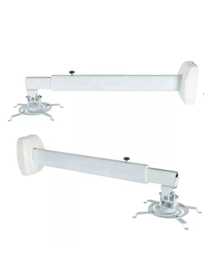 بيتيك حامل جداري لبروجكتر يدعم بروجكترات قصيرة المدى بوزن يصل إلى 40 كجم (88 رطل)، طول قابل للتعديل، دوران 360°، وإدارة للكابلات، أبيض - TF-SM120-W - Image 1