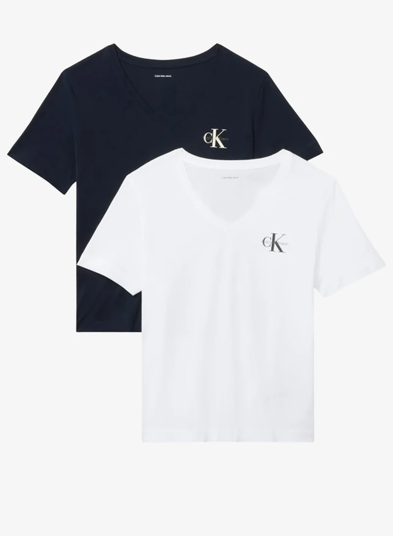 2 Pack Cotton V-Neck T-shirts