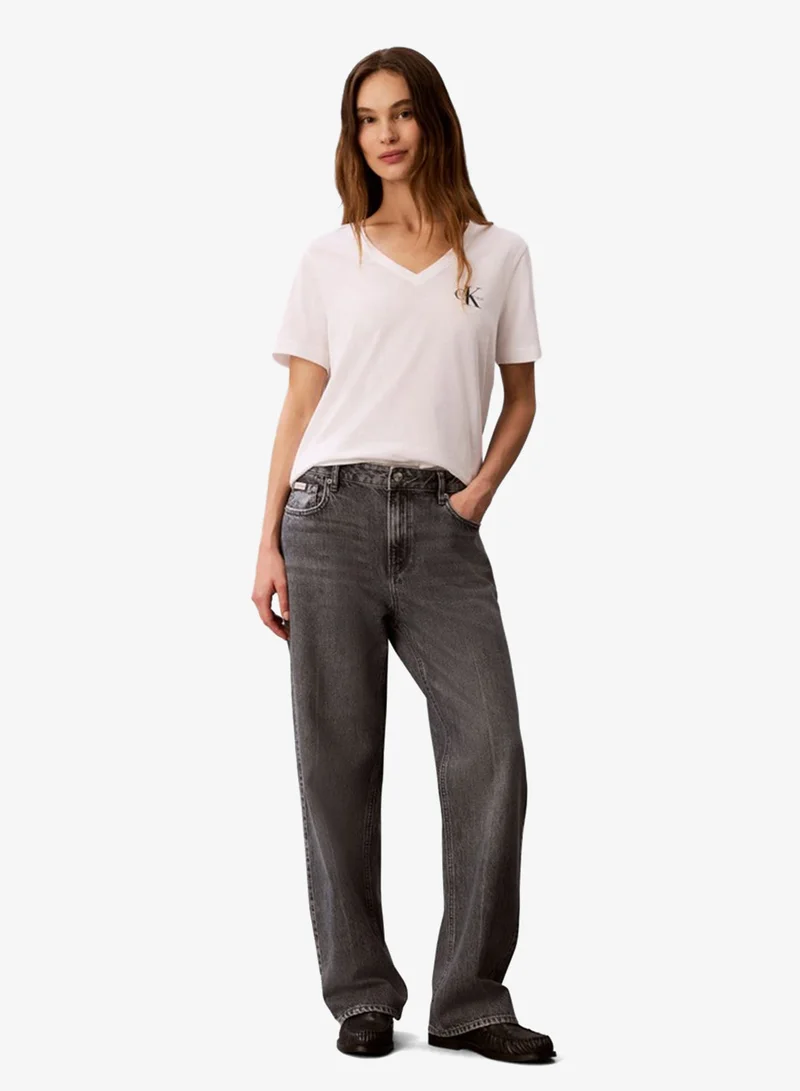 Calvin Klein Jeans  2 Pack Cotton V-Neck T-shirts for Women | Best Price UAE