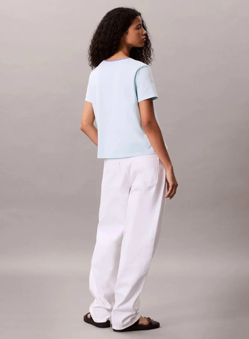 Calvin Klein Cooling Oasis Logo Graphic Baby Tee for Women | Best Price UAE