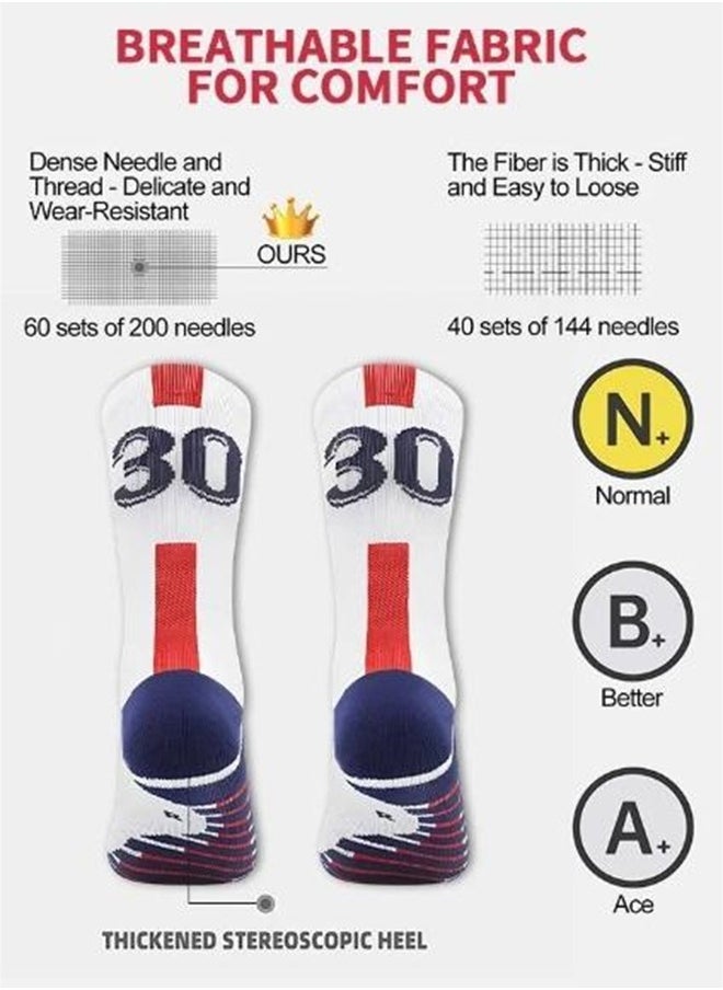 MESSI Elite Football Socks, Athletic Socks with Ankle Protection, Basketball Socks and Running Socks, Compression Padded Athletic Football Socks for Men and Women  - Image 3