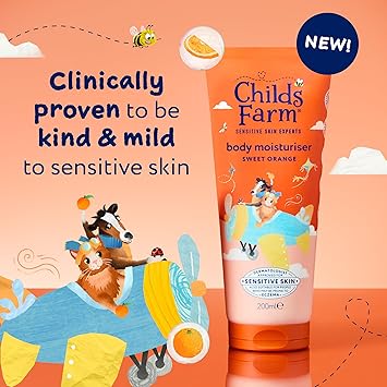 Childs Farm Kids Moisturiser Sweet Orange Soothing Moisturising Hydrating Suitable for Dry Sensitive Skin 200ml - Image 2