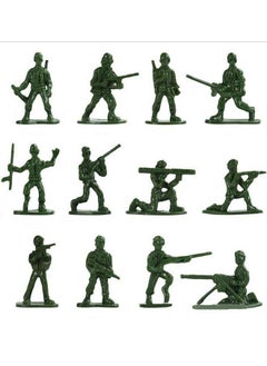 HAPTIME 100 Piece Army Men Toy Soldiers Set Various Poses Green Action Figures For Kids & Children  - Image 1