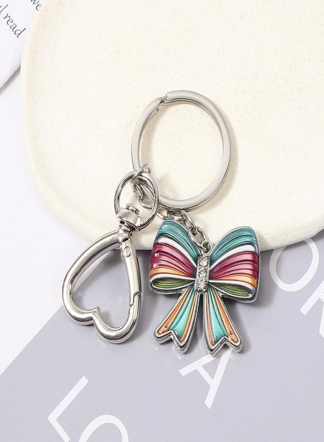 SENFAI Purse Charms Bag Charms For Handbags Charms With Clasp Zipper Pull Charms For Jewelry Making Stainless Steel Keychain (Bow Keychain-2) - Image 5