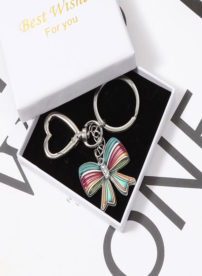 SENFAI Purse Charms Bag Charms For Handbags Charms With Clasp Zipper Pull Charms For Jewelry Making Stainless Steel Keychain (Bow Keychain-2) - Image 4