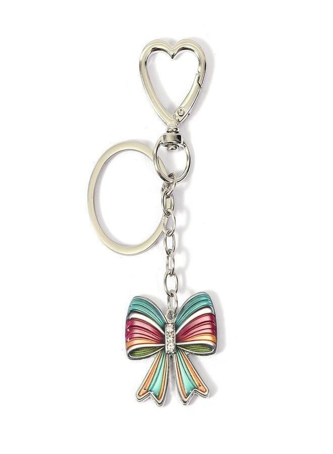 SENFAI Purse Charms Bag Charms For Handbags Charms With Clasp Zipper Pull Charms For Jewelry Making Stainless Steel Keychain (Bow Keychain-2) - Image 1