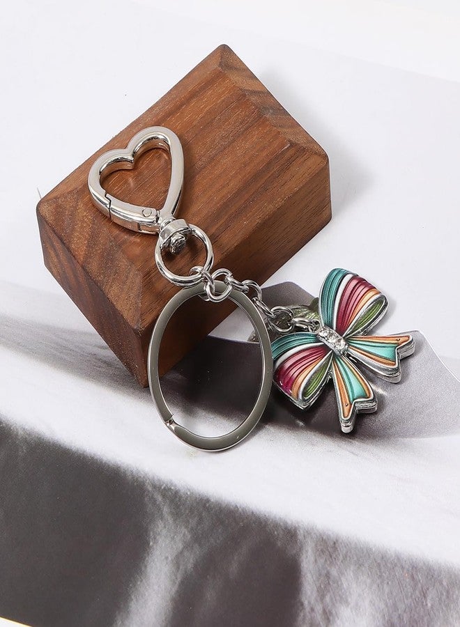 SENFAI Purse Charms Bag Charms For Handbags Charms With Clasp Zipper Pull Charms For Jewelry Making Stainless Steel Keychain (Bow Keychain-2) - Image 2