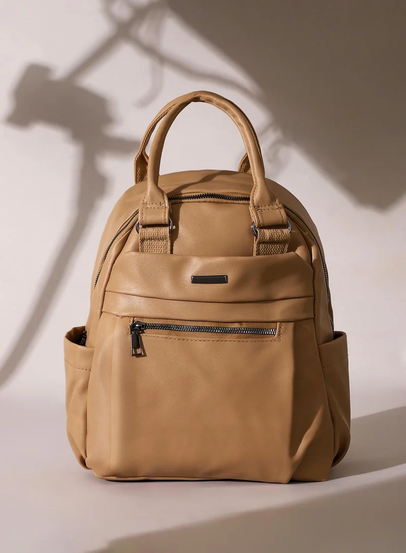 Haute Sauce Zippered Top Handle Backpack