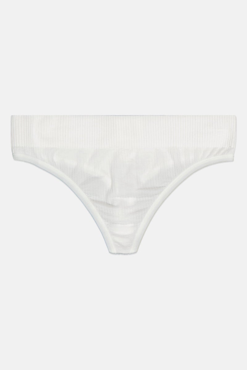 Women Solid Pull On Panty, White
