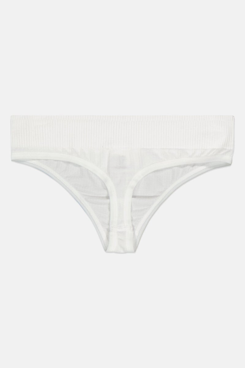 Women Solid Pull On Panty, White