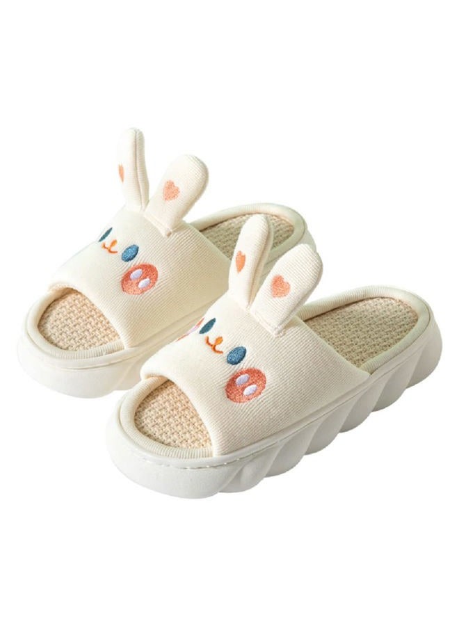Yoroka Cartoon slippers Cute Animal Shape Slippers,Thick Sole Soft Indoor Outdoor Slippers for Women, Bunny, 6 Women/5 Men - Image 1