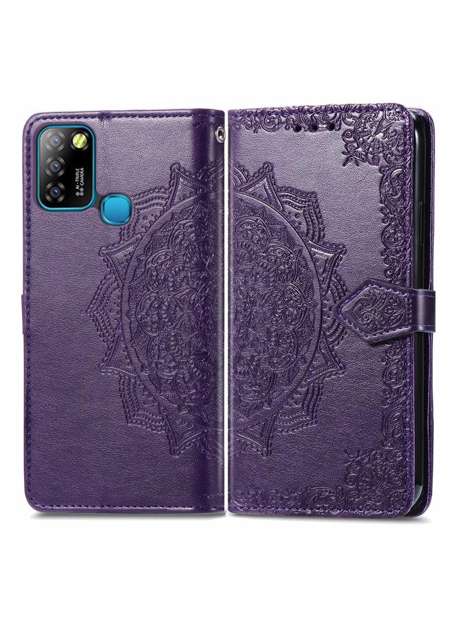 S-TOP Case For Infinix Smart 5 Mandala Embossing Pattern Horizontal Flip Leather Case with Holder & Card Slots & Wallet & Lanyard - Image 2
