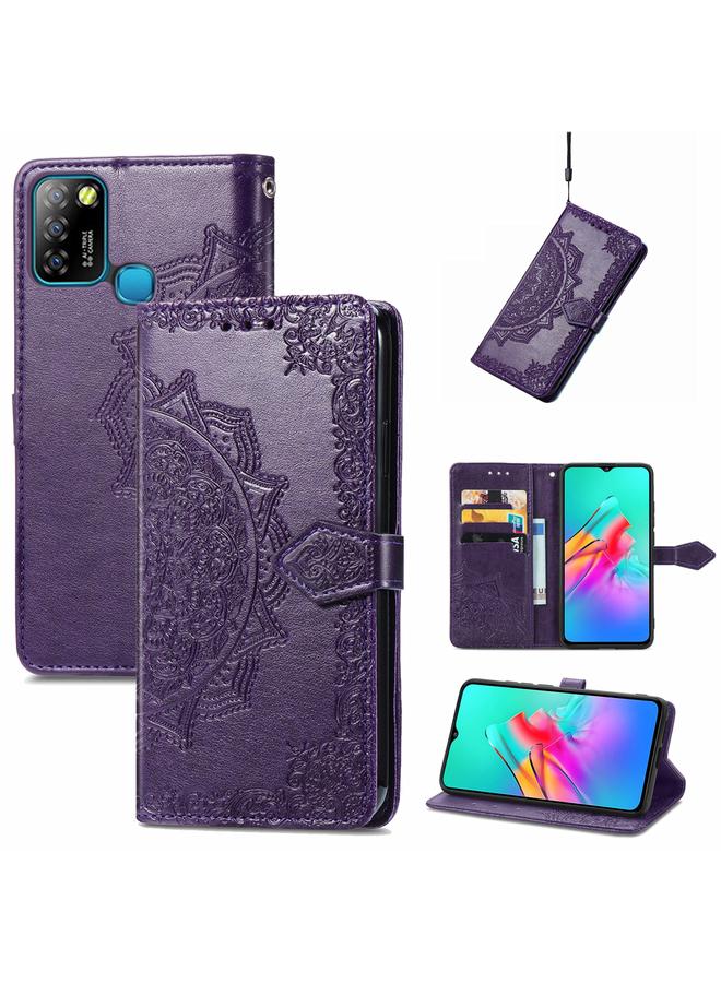 S-TOP Case For Infinix Smart 5 Mandala Embossing Pattern Horizontal Flip Leather Case with Holder & Card Slots & Wallet & Lanyard - Image 1