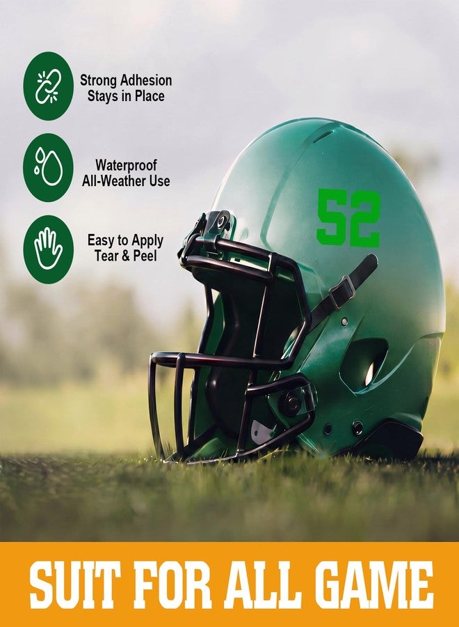 Epakh 102 Pcs Sports Helmet Numbers Sticker 1.25 Inch Vinyl Helmet Numbers Decals Self Adhesive Hockey Sticker for Baseball, Hockey, Football, Lacrosse, Batting(Green) - Image 3