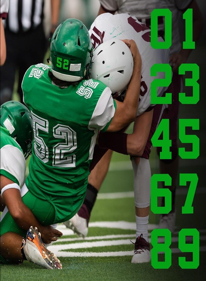 Epakh 102 Pcs Sports Helmet Numbers Sticker 1.25 Inch Vinyl Helmet Numbers Decals Self Adhesive Hockey Sticker for Baseball, Hockey, Football, Lacrosse, Batting(Green) - Image 5