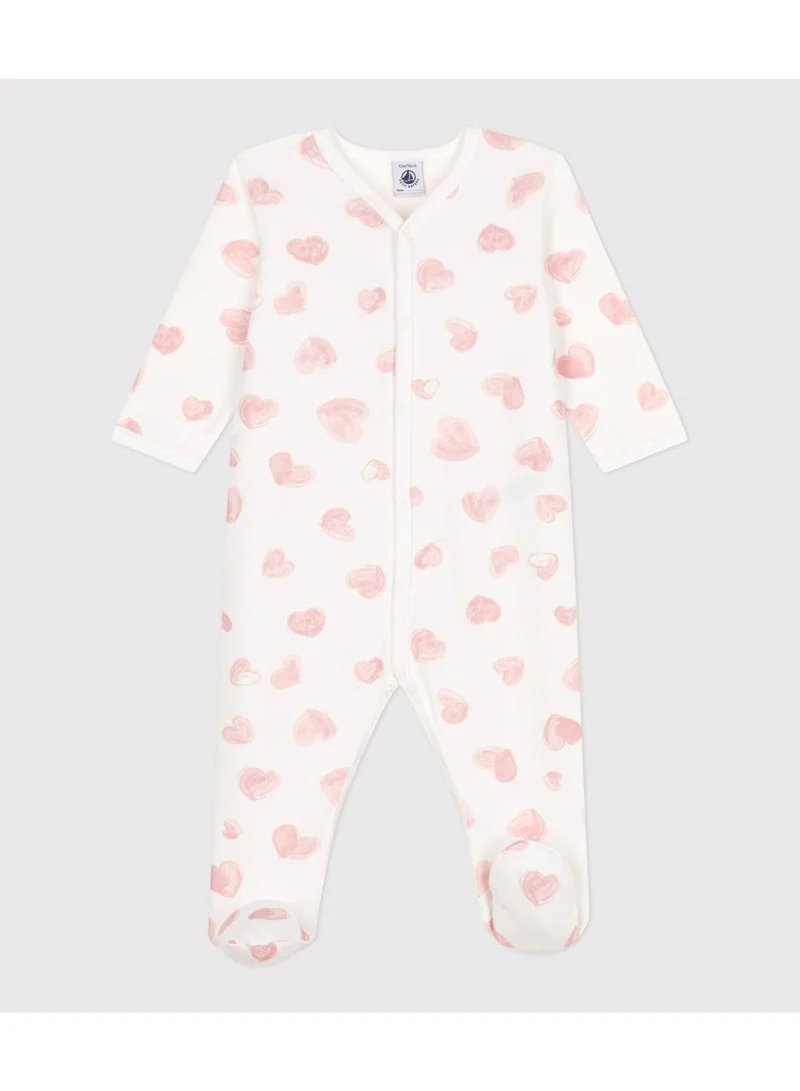 بيتي باتو بيجامات أطفال قطيفة ناعمة بطبعة قلب وياقة