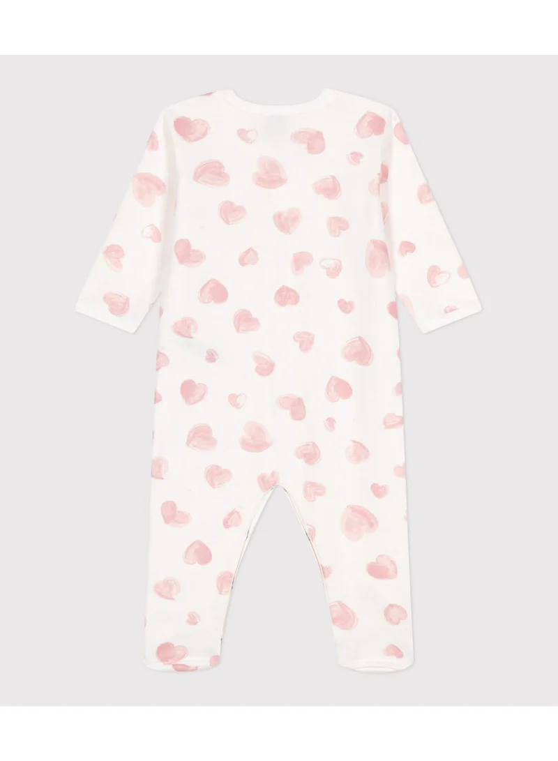 بيتي باتو بيجامات أطفال قطيفة ناعمة بطبعة قلب وياقة