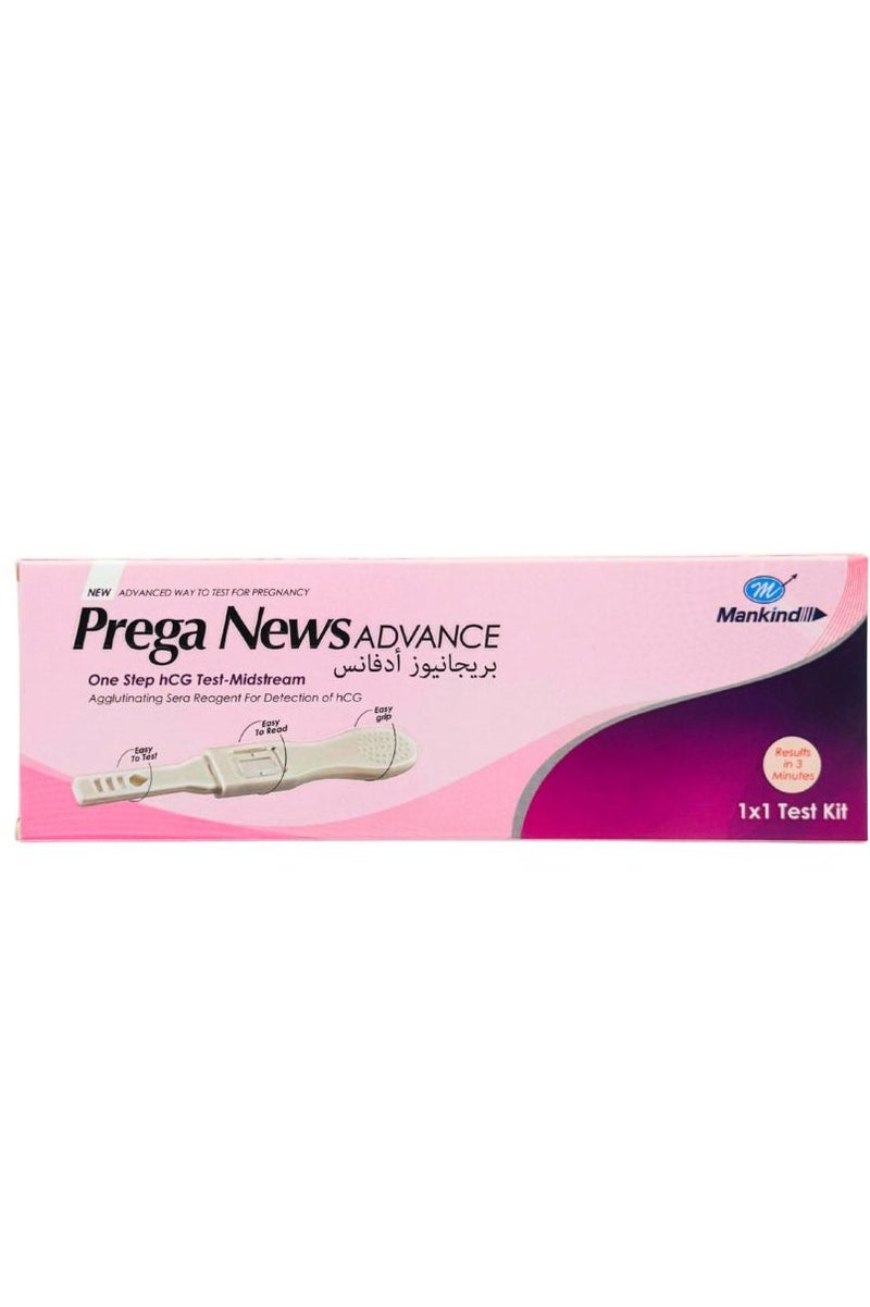 Mankind Prega News Advance One Step hCG Test-Midstream 1 Test Kit - Image 1