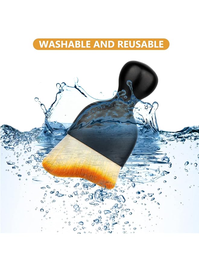 الثلاثة الكبار فرشاة تنظيف داخلية للسيارة مع غطاء، فرش تنظيف السيارة، فرشاة ناعمة لإزالة الشعر الداخلي للسيارة، فرشاة السيارة، فرشاة تنظيف السيارة، فرشاة تنظيف داخلية للسيارة، خالية من الخدوش، قطعتان - Image 5