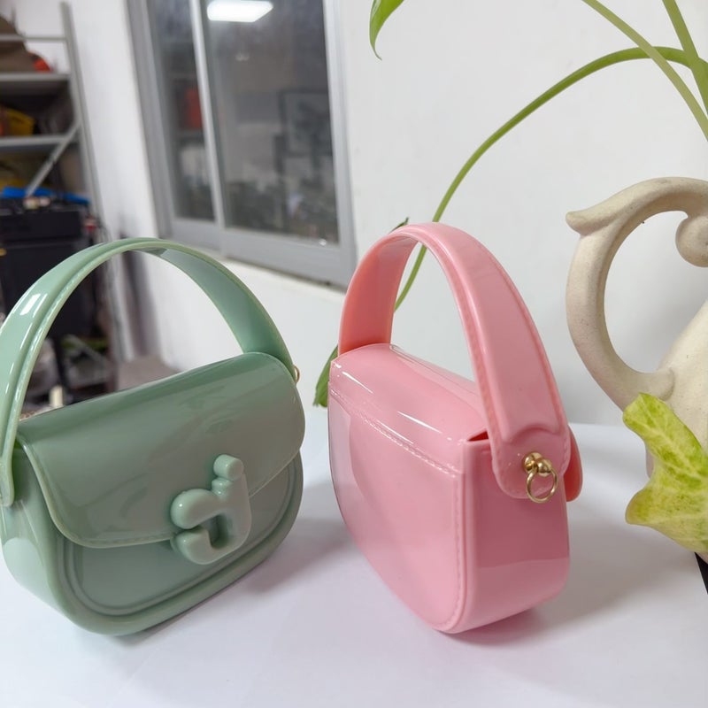 2025 New Selling J Letter Jelly Bag Satchel One-Shoulder Cross-Body Kidsren'S Bag Pvc Bag Coin Purse - Image 5