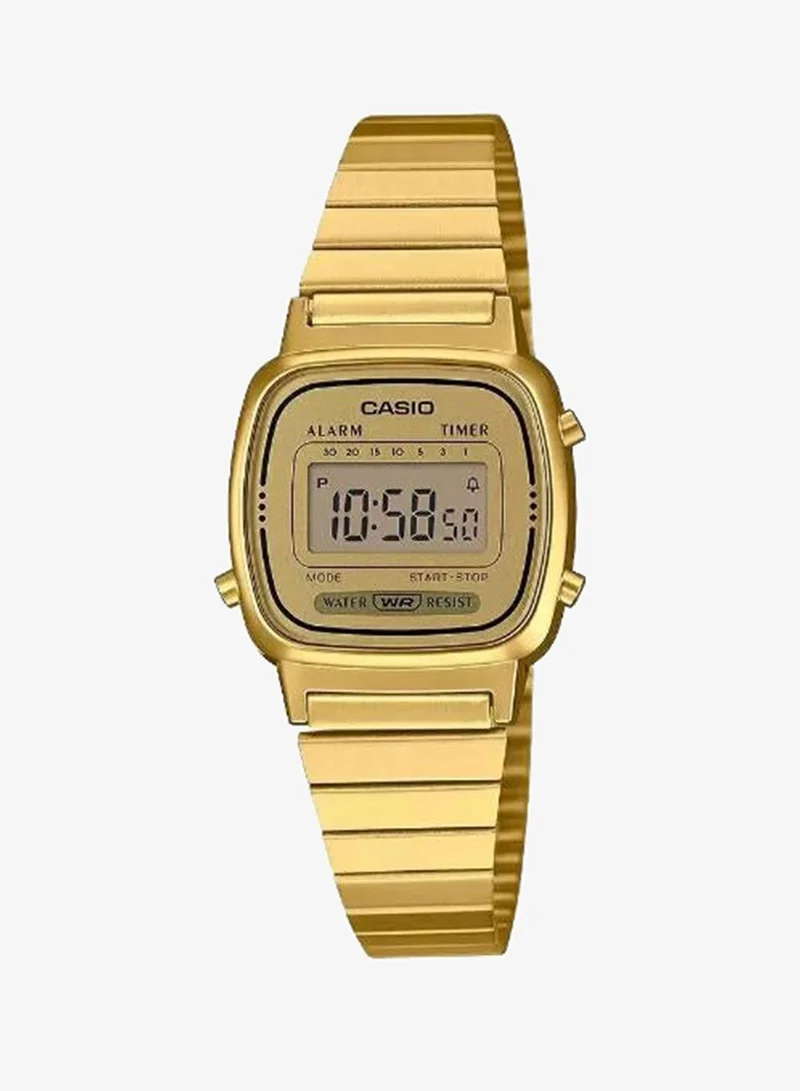 كاسيو Men's Stainless Steel Digital Watch LA670WGA-9DF - 36.3 mm