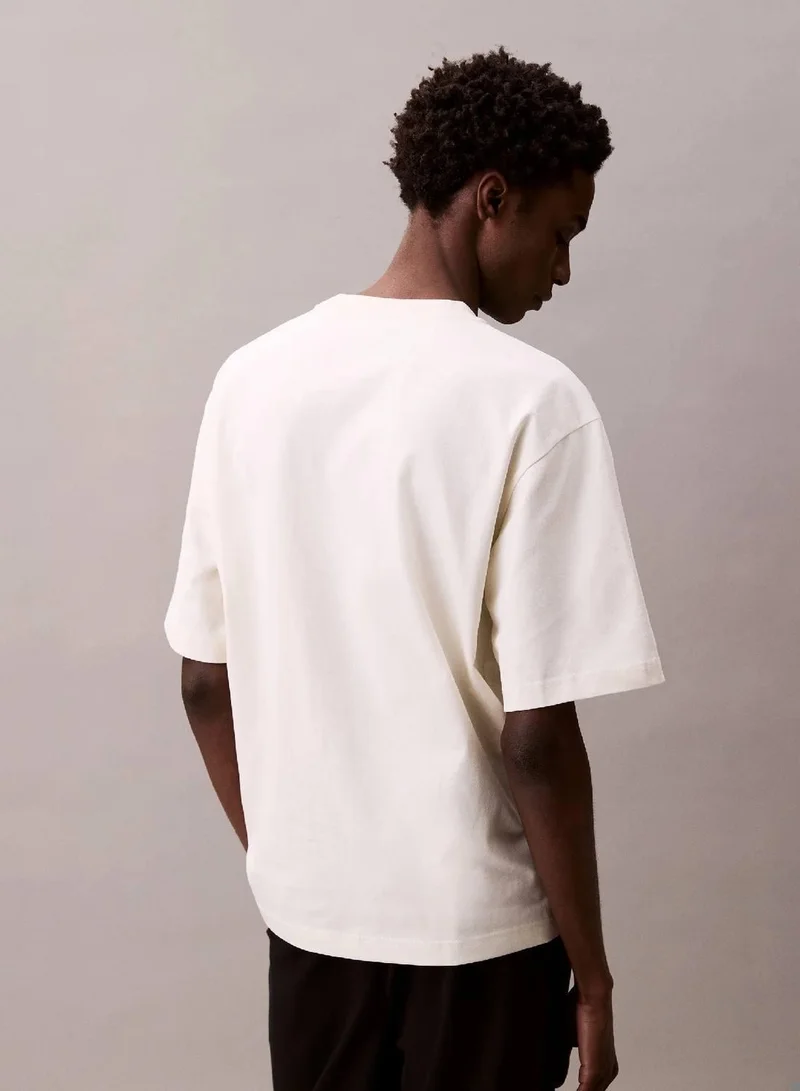 Calvin Klein Snow White Relaxed T-shirt for Men | Best Price UAE