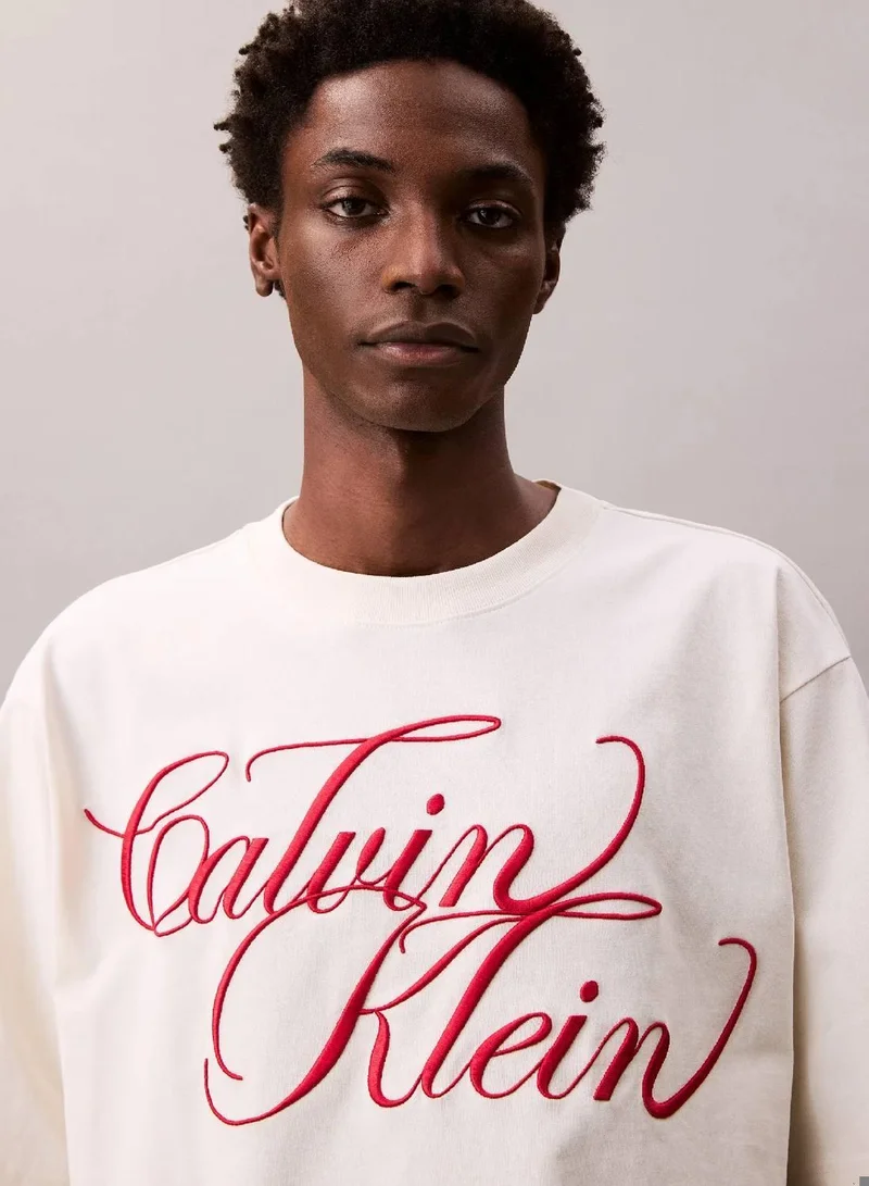 Calvin Klein Snow White Relaxed T-shirt for Men | Best Price UAE