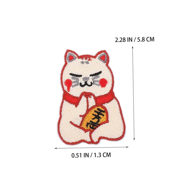 Beaupretty 4pcs Self-Adhesive Cat Embroidery Patches for Clothing Bags Backpack Decor - Image 3