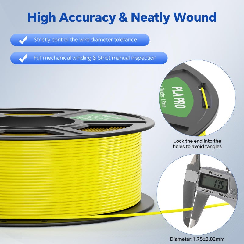 DEEPLEE PLA PRO Filament 1.75mm, Stronger Toughness 3D Printer Filament, PLA Filament Dimensional Accuracy +/- 0.02 mm, Neatly Wound, Fits Most FDM 3D Printer, 1KG Black - Image 5