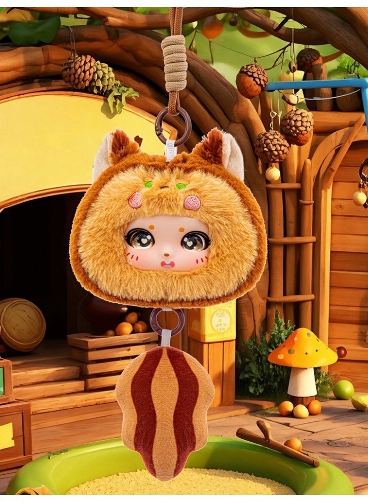 general Bag Pendant, Series Vinyl Plush Toy, Soft Hair, Setachable Tail and Hanging Rope — Squirrel - Image 2