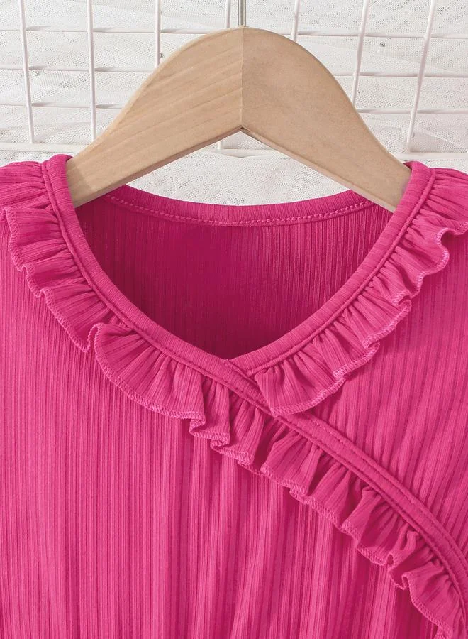 تايك تو Take Two Pink Bow Detail Embellished Mesh Dress