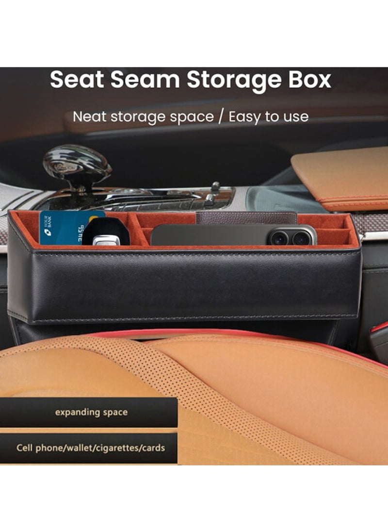 Arabian Gear - Multifunctional Car Seat Slot Storage Box, Car Slot Storage Box Organizing Box, Car Seat Gap Organizer & Console Storage Box - Premium PU Leather - Cup Holder, Extra Storage for Cards, Keys, Coins - Universal Fit - Keep Your Car Neat - Image 1