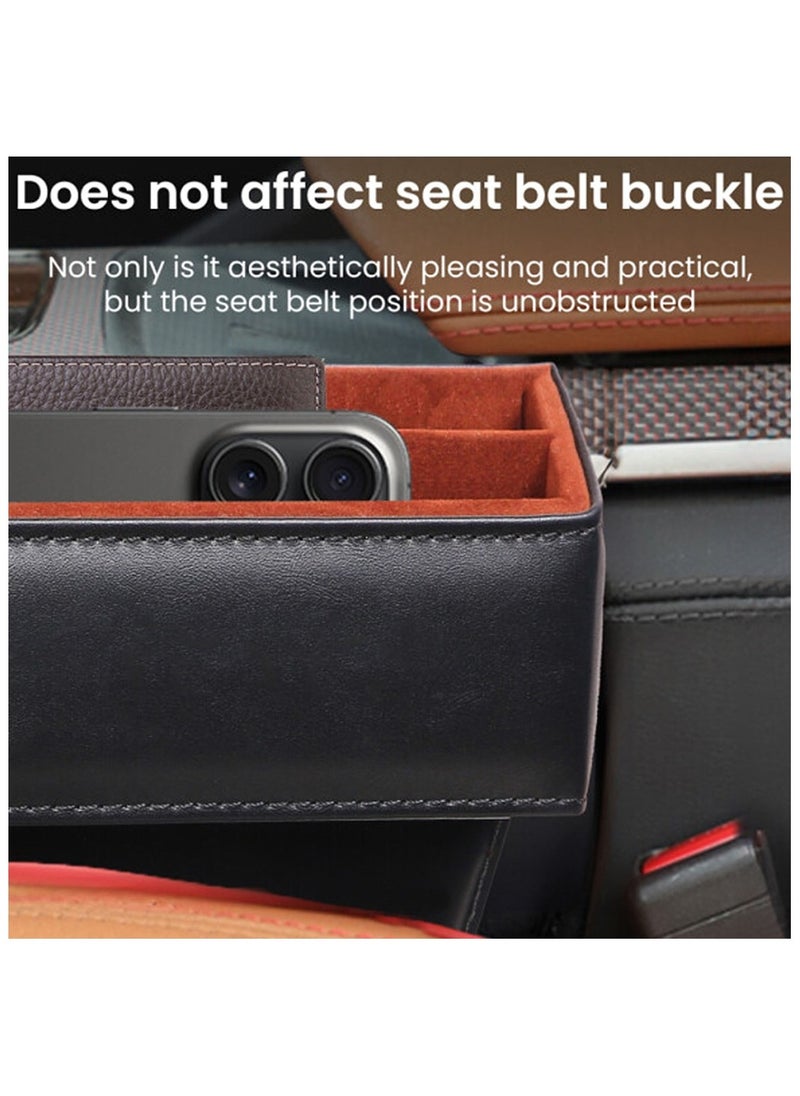 Arabian Gear - Multifunctional Car Seat Slot Storage Box, Car Slot Storage Box Organizing Box, Car Seat Gap Organizer & Console Storage Box - Premium PU Leather - Cup Holder, Extra Storage for Cards, Keys, Coins - Universal Fit - Keep Your Car Neat - Image 1