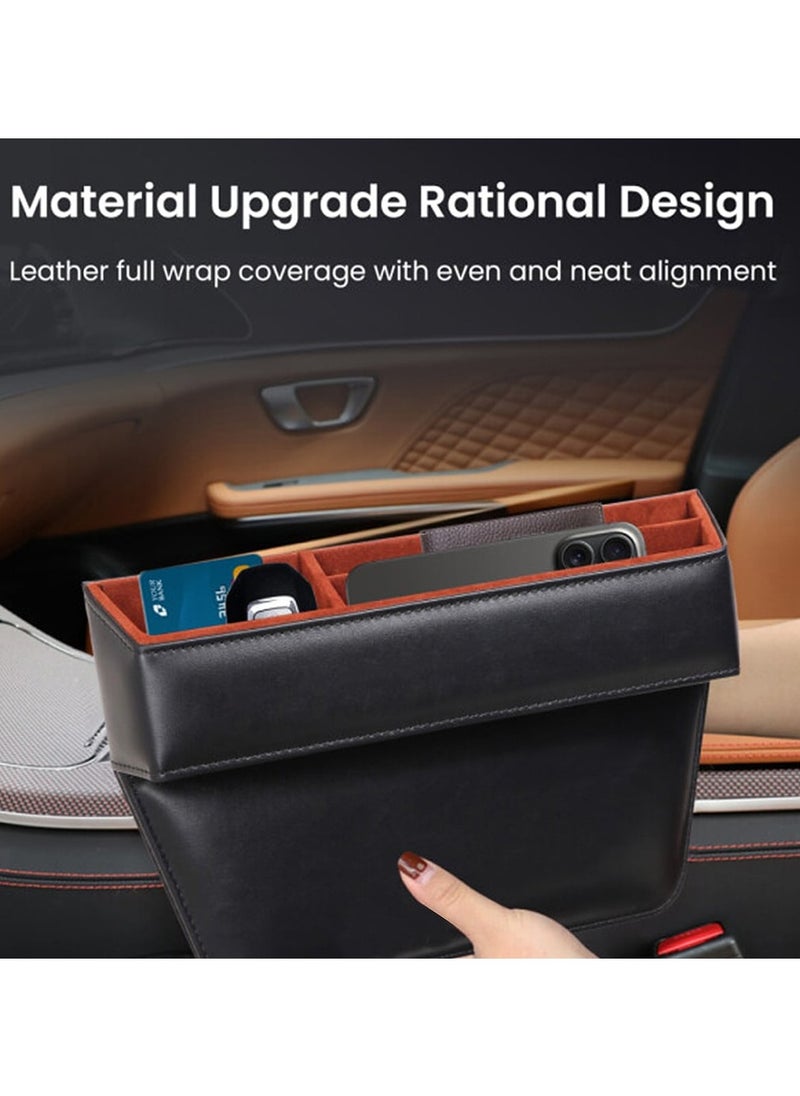 Arabian Gear - Multifunctional Car Seat Slot Storage Box, Car Slot Storage Box Organizing Box, Car Seat Gap Organizer & Console Storage Box - Premium PU Leather - Cup Holder, Extra Storage for Cards, Keys, Coins - Universal Fit - Keep Your Car Neat - Image 1